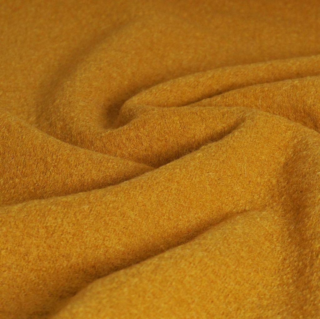 Preview: Wollwalk Walkloden aus Schurwolle senfgelb